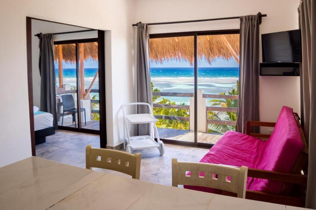 Penthouse With Roof ,Frente Al Mar By Blue Reef! Appartement Mahahual Buitenkant foto