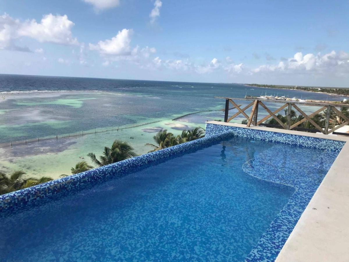 Penthouse With Roof ,Frente Al Mar By Blue Reef! Appartement Mahahual Buitenkant foto